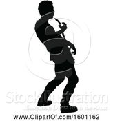 Vector Illustration of Silhouetted Male Guitarist by AtStockIllustration