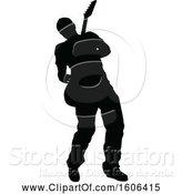 Vector Illustration of Silhouetted Male Guitarist by AtStockIllustration