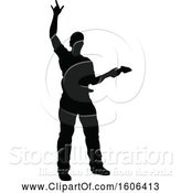 Vector Illustration of Silhouetted Male Guitarist by AtStockIllustration