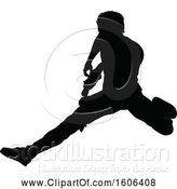 Vector Illustration of Silhouetted Male Guitarist by AtStockIllustration