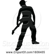 Vector Illustration of Silhouetted Male Guitarist by AtStockIllustration