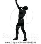 Vector Illustration of Silhouetted Male Singer by AtStockIllustration