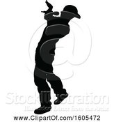 Vector Illustration of Silhouetted Male Singer by AtStockIllustration