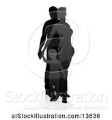 Vector Illustration of Silhouetted Mother Father and Son, with a Shadow on a White Background by AtStockIllustration