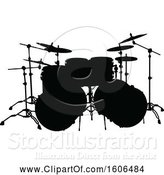 Vector Illustration of Silhouetted Set of Drums by AtStockIllustration