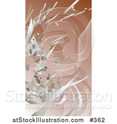 Vector Illustration of Silver Technology Scraps Exploding over Brown by AtStockIllustration