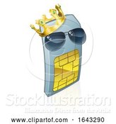 Vector Illustration of Sim Card Cool King Cool Mobile Phone by AtStockIllustration