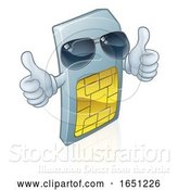 Vector Illustration of Sim Card Mobile Phone Cool Mascot by AtStockIllustration