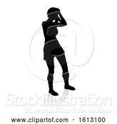 Vector Illustration of Singer Pop Country or Rock Star Silhouette Lady, on a White Background by AtStockIllustration