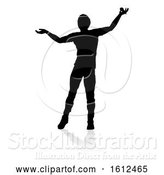 Vector Illustration of Singer Pop Country or Rock Star Silhouette, on a White Background by AtStockIllustration