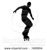 Vector Illustration of Skater Skateboarder Silhouette by AtStockIllustration