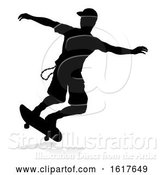 Vector Illustration of Skater Skateboarder Silhouette by AtStockIllustration