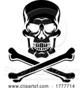 Vector Illustration of Skull and Crossbones Pirate Grim Reaper by AtStockIllustration