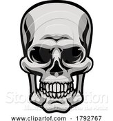 Vector Illustration of Skull Grim Reaper Skeleton Head by AtStockIllustration