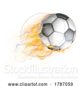 Vector Illustration of Soccer Football Ball Flame Fire Concept by AtStockIllustration
