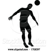 Vector Illustration of Soccer Football Player Silhouette by AtStockIllustration