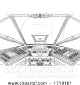 Vector Illustration of Spaceship Space Ship or Air Plane Interior Cockpit by AtStockIllustration