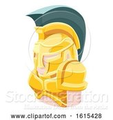 Vector Illustration of Spartan Guy Avatar People Icon by AtStockIllustration