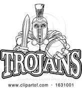 Vector Illustration of Spartan Trojan American Football Sports Mascot by AtStockIllustration