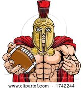 Vector Illustration of Spartan Trojan American Football Sports Mascot by AtStockIllustration