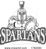 Vector Illustration of Spartan Trojan American Football Sports Mascot by AtStockIllustration