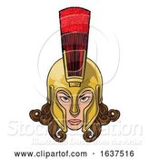 Vector Illustration of Spartan Trojan Athena Britannia Lady Warrior by AtStockIllustration