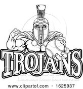 Vector Illustration of Spartan Trojan Baseball Sports Mascot by AtStockIllustration