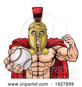 Vector Illustration of Spartan Trojan Baseball Sports Mascot by AtStockIllustration