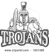 Vector Illustration of Spartan Trojan Baseball Sports Mascot by AtStockIllustration