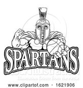 Vector Illustration of Spartan Trojan Basketball Sports Mascot by AtStockIllustration