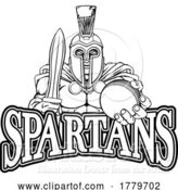 Vector Illustration of Spartan Trojan Cricket Sports Mascot by AtStockIllustration