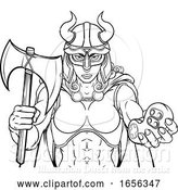 Vector Illustration of Spartan Trojan Female Warrior Gamer Lady by AtStockIllustration