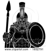 Vector Illustration of Spartan Trojan Female Warrior Gladiator Lady by AtStockIllustration