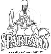 Vector Illustration of Spartan Trojan Gladiator Cricket Warrior Lady by AtStockIllustration