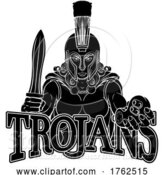 Vector Illustration of Spartan Trojan Gladiator Gamer Warrior Lady by AtStockIllustration