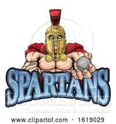 Vector Illustration of Spartan Trojan Golf Sports Mascot by AtStockIllustration