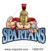 Vector Illustration of Spartan Trojan Golf Sports Mascot by AtStockIllustration