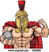 Vector Illustration of Spartan Trojan Golf Sports Mascot by AtStockIllustration