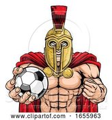 Vector Illustration of Spartan Trojan Soccer Football Sports Mascot by AtStockIllustration