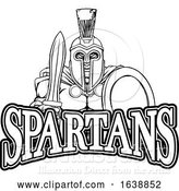 Vector Illustration of Spartan Trojan Sports Mascot by AtStockIllustration