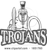 Vector Illustration of Spartan Trojan Sports Mascot by AtStockIllustration