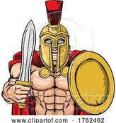 Vector Illustration of Spartan Trojan Sports Mascot by AtStockIllustration