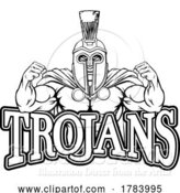 Vector Illustration of Spartan Trojan Sports Mascot by AtStockIllustration