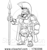 Vector Illustration of Spartan Warrior Roman Gladiator or Trojan by AtStockIllustration