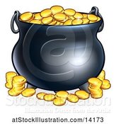 Vector Illustration of St Patricks Day Leprechaun Pot of Gold by AtStockIllustration