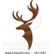 Vector Illustration of Stag Mascot Logo by AtStockIllustration