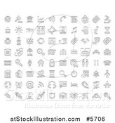 Vector Illustration of Stamp Styled Media and Website Icons by AtStockIllustration