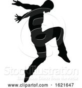 Vector Illustration of Street Dance Dancer Silhouette by AtStockIllustration