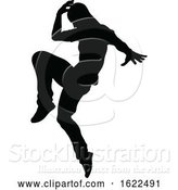 Vector Illustration of Street Dance Dancer Silhouette by AtStockIllustration