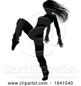 Vector Illustration of Street Dance Dancer Silhouette by AtStockIllustration